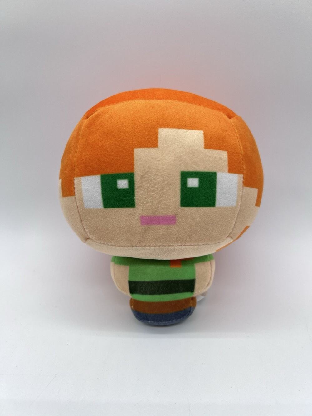 Minecraft Alex Plush 7 Inch Chibi Style Toy Factory Green Shirt Orange Hair